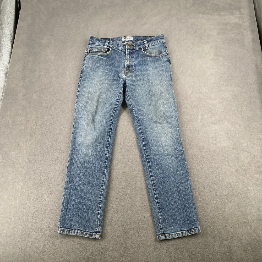 Road Mens Straight Leg Jeans Blue Medium Wash Stretch Denim 30x30